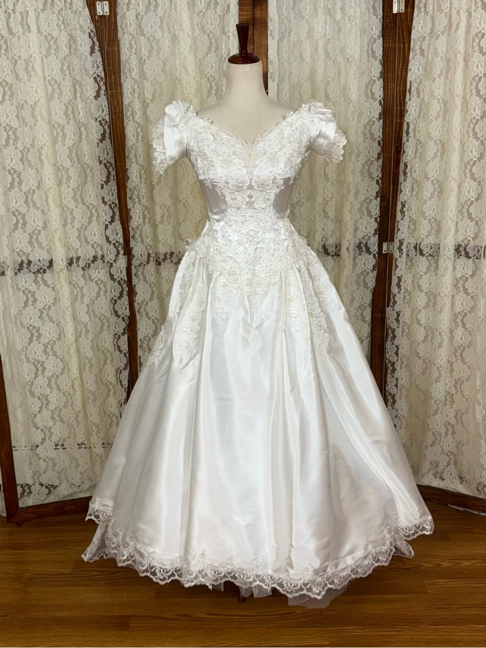 Gorgeous Vintage 90s Mon Cheri Satin Ball Gown